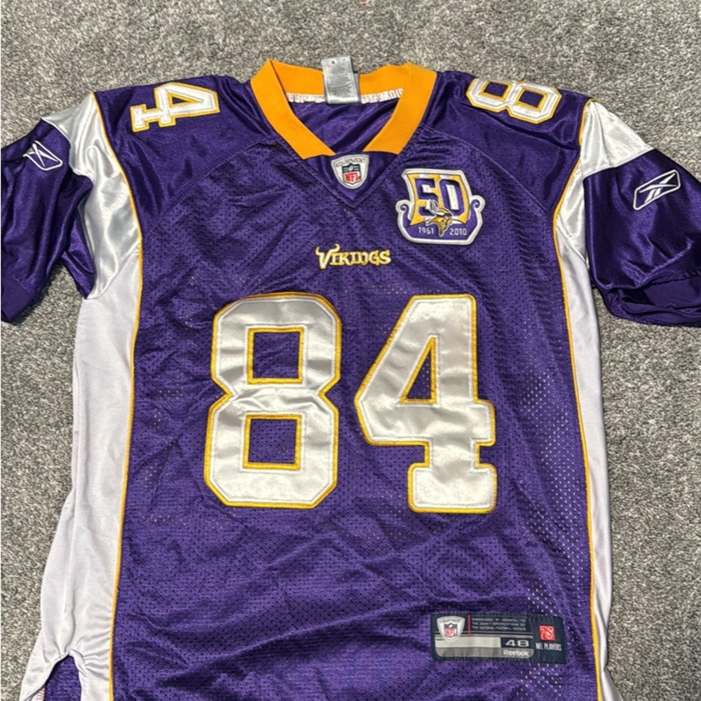 Randy Moss Minnesota Vikings 50th Anniversary Jersey on field men’s 48